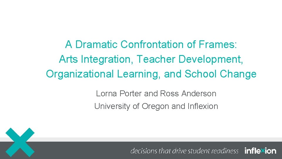 A Dramatic Confrontation of Frames: Arts Integration, Teacher Development, Organizational Learning, and School Change