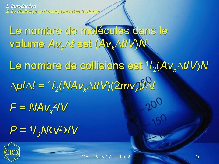 1. Introduction 2. Le challenge de l’enseignement de la chimie Le nombre de molécules