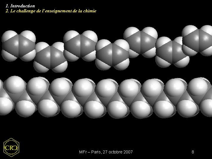 1. Introduction 2. Le challenge de l’enseignement de la chimie MFr – Paris, 27