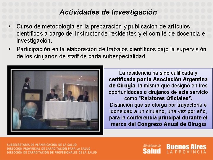 Actividades de Investigación • Curso de metodología en la preparación y publicación de artículos