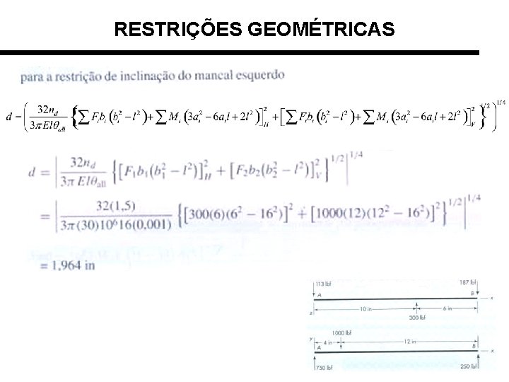 RESTRIÇÕES GEOMÉTRICAS 