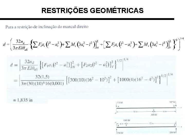 RESTRIÇÕES GEOMÉTRICAS 