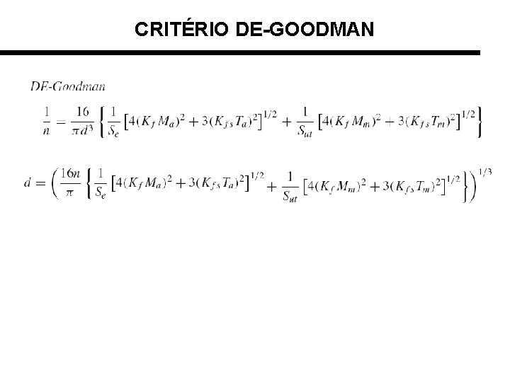 CRITÉRIO DE-GOODMAN 