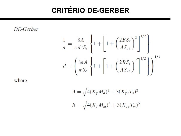 CRITÉRIO DE-GERBER 