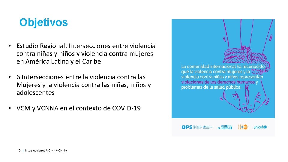 Objetivos • 6 Intersecciones entre la violencia contra las Mujeres y la violencia contra