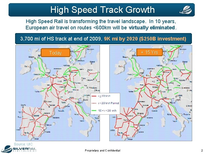 High Speed Track Growth High Speed Rail is transforming the travel landscape. In 10