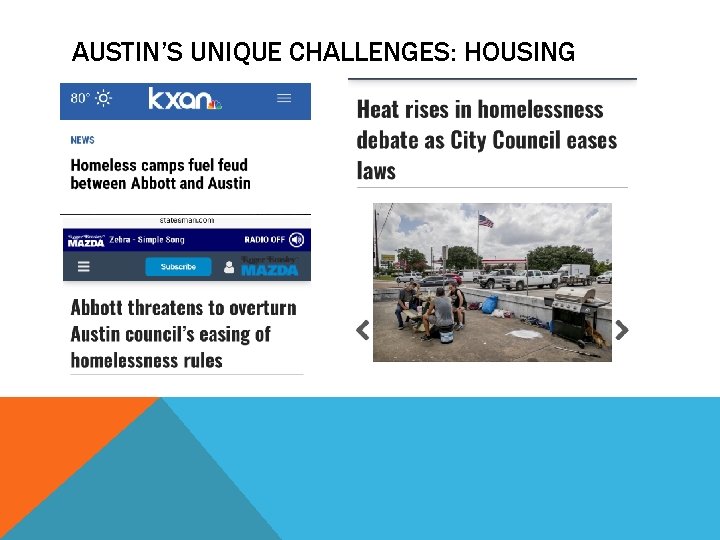 AUSTIN’S UNIQUE CHALLENGES: HOUSING 