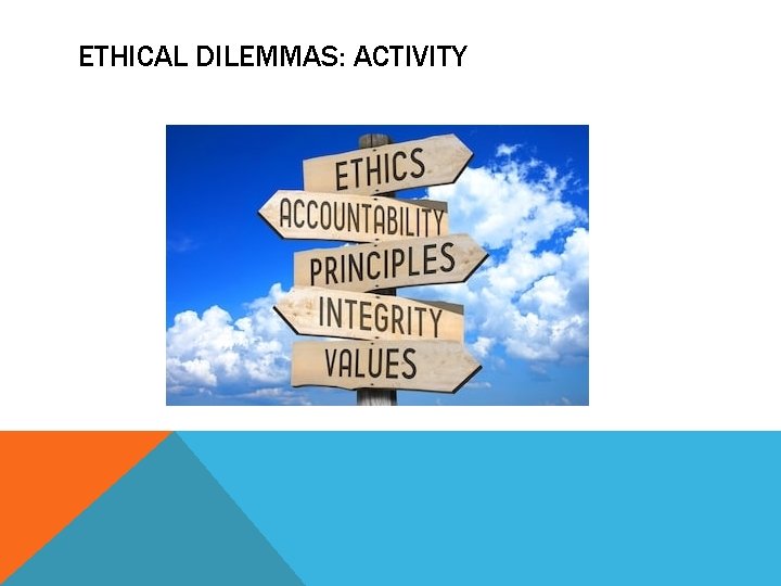 ETHICAL DILEMMAS: ACTIVITY 