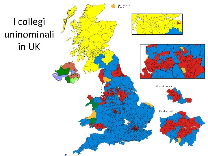 I collegi uninominali in UK 