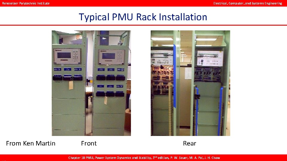 Rensselaer Polytechnic Institute Electrical, Computer, and Systems Engineering Typical PMU Rack Installation From Ken