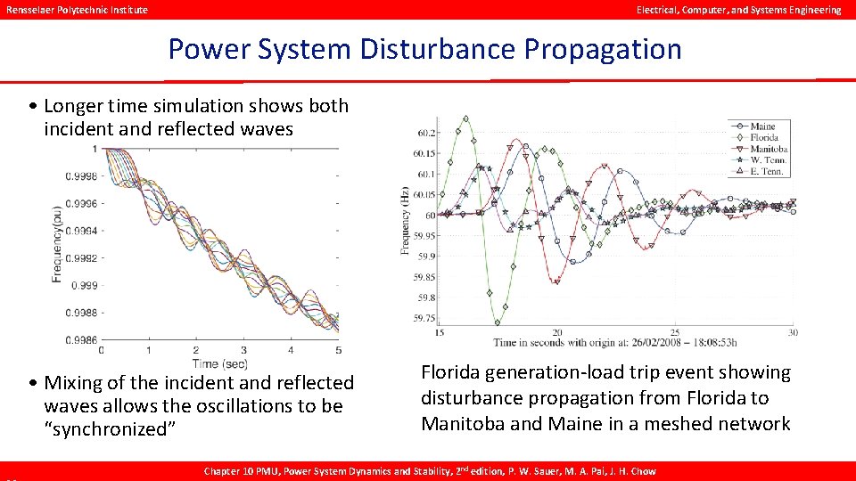 Rensselaer Polytechnic Institute Electrical, Computer, and Systems Engineering Power System Disturbance Propagation • Longer