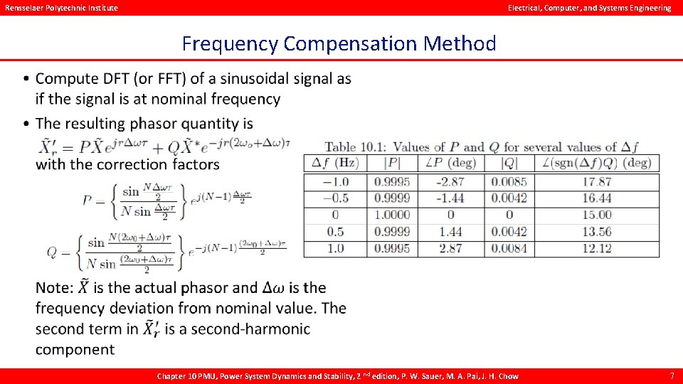 Rensselaer Polytechnic Institute Electrical, Computer, and Systems Engineering Frequency Compensation Method • Chapter 10