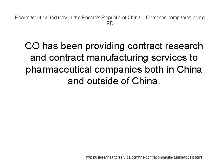 Pharmaceutical industry in the People's Republic of China - Domestic companies doing RD 1