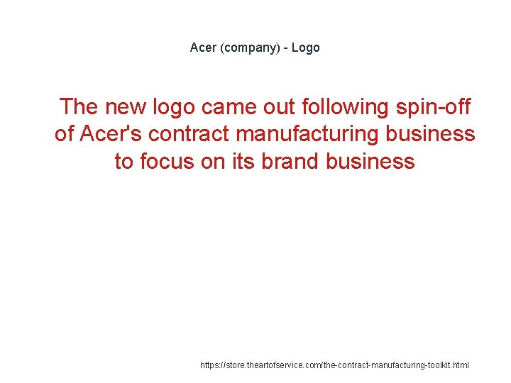 Acer (company) - Logo 1 The new logo came out following spin-off of Acer's