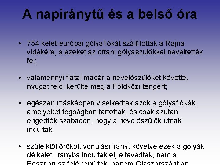 A napiránytű és a belső óra • 754 kelet-európai gólyafiókát szállítottak a Rajna vidékére,