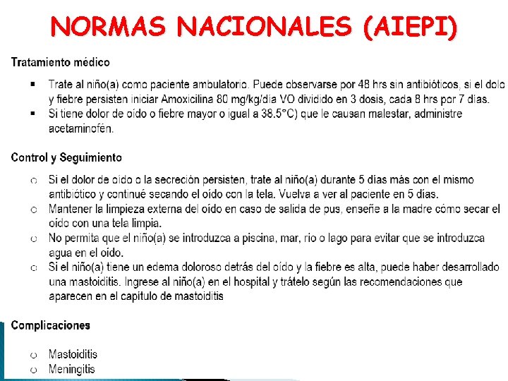 NORMAS NACIONALES (AIEPI) 