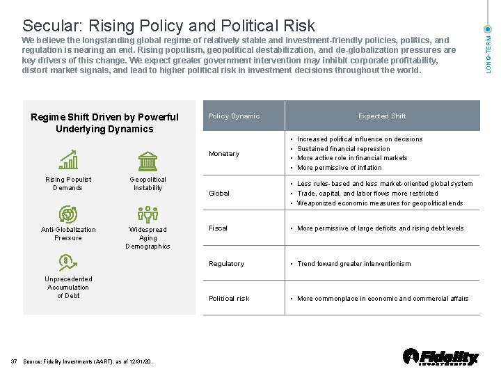 We believe the longstanding global regime of relatively stable and investment-friendly policies, politics, and