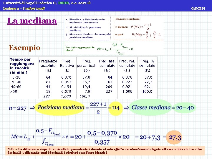 Università di Napoli Federico II, DISES, A. a. 2017 -18 Lezione 2 – I