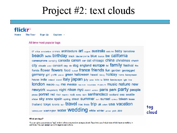 Project #2: text clouds tag cloud 