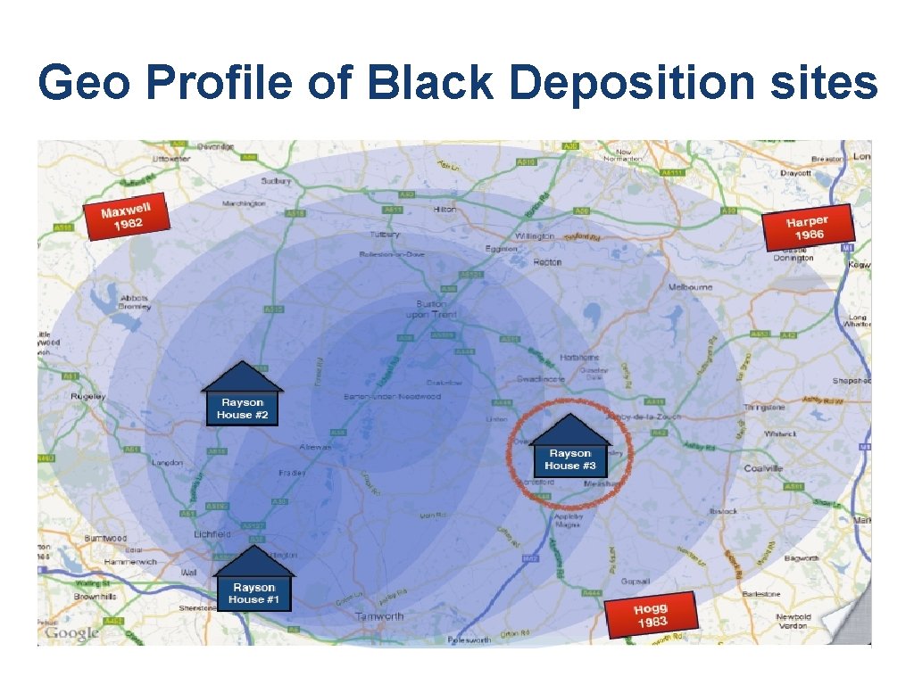 Geo Profile of Black Deposition sites Geo Profile of Black Deposition sites