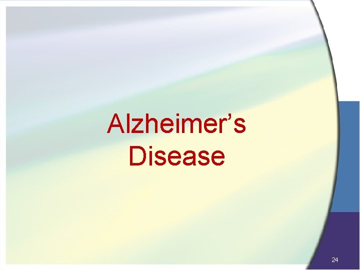 Alzheimer’s Disease 24 