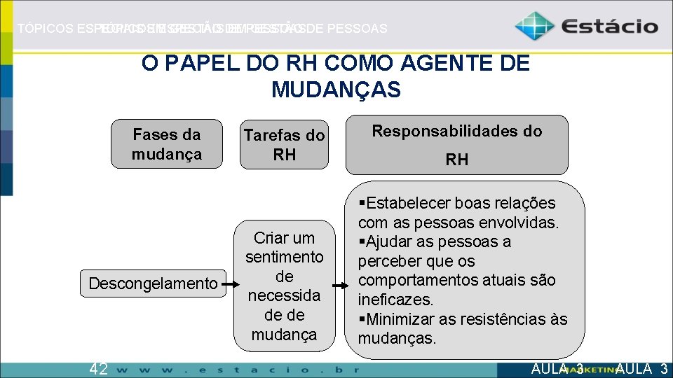 TÓPICOS ESPECIAIS EM GESTÃO DE TÓPICOS ESPECIAIS EMPESSOAS GESTÃO DE PESSOAS O PAPEL DO