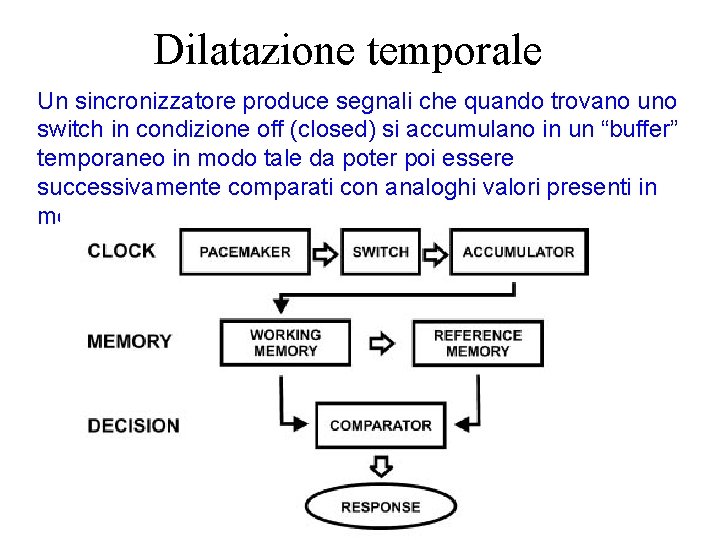 Dilatazione temporale Un sincronizzatore produce segnali che quando trovano uno switch in condizione off