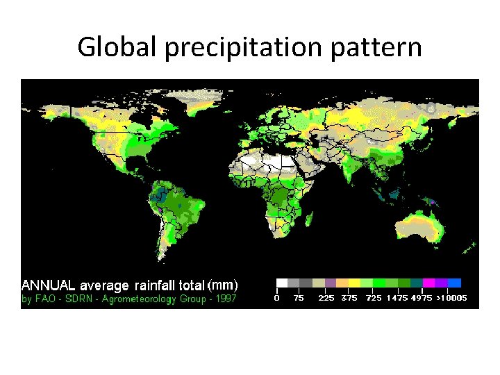 Global precipitation pattern Global precipitation pattern
