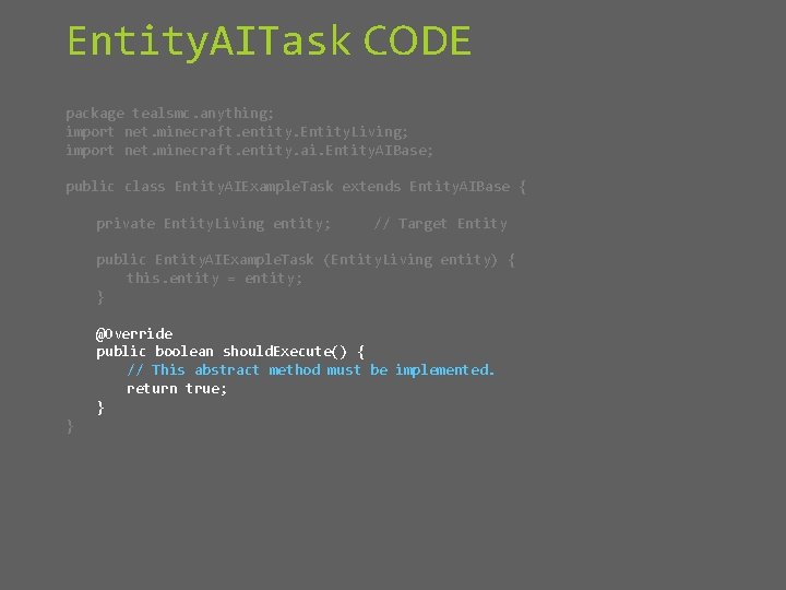 Teals Minecraft Project Lecture 6 Basic Entities A