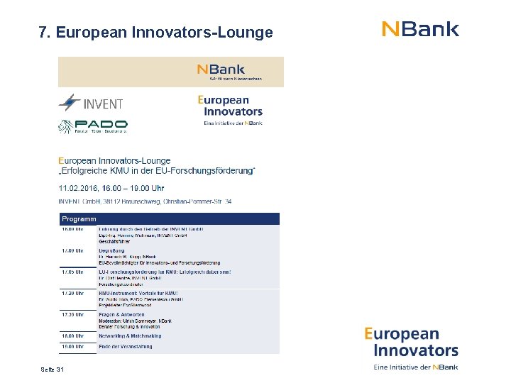 7. European Innovators-Lounge Seite 31 