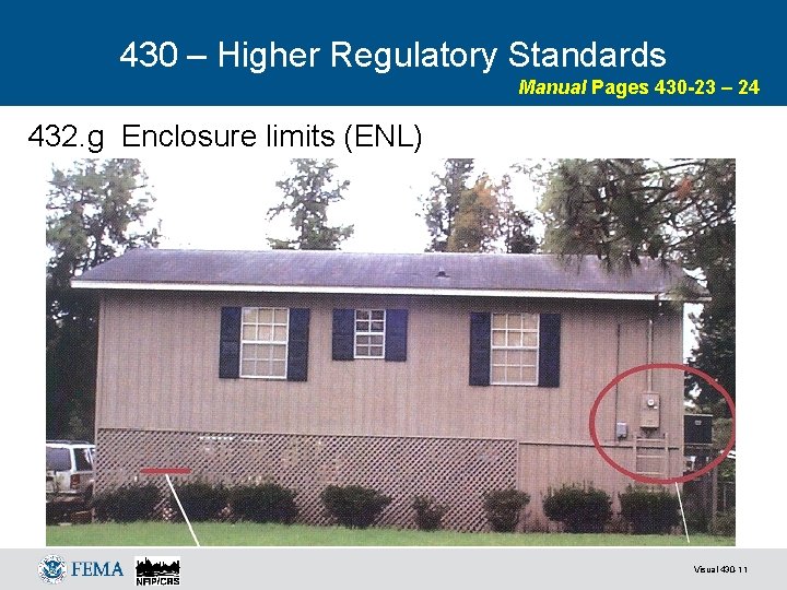 430 – Higher Regulatory Standards Manual Pages 430 -23 – 24 432. g Enclosure