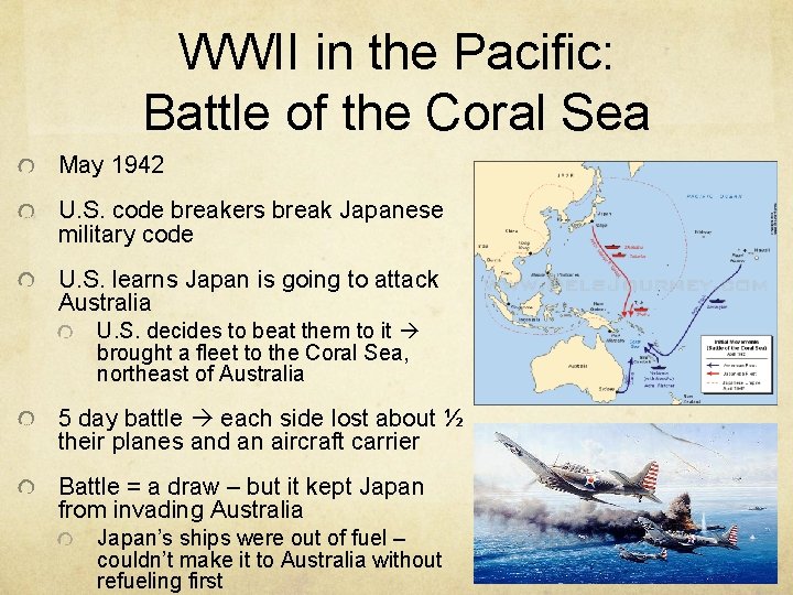 WWII in the Pacific: Battle of the Coral Sea May 1942 U. S. code