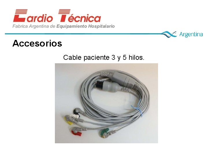 Accesorios Cable paciente 3 y 5 hilos. 