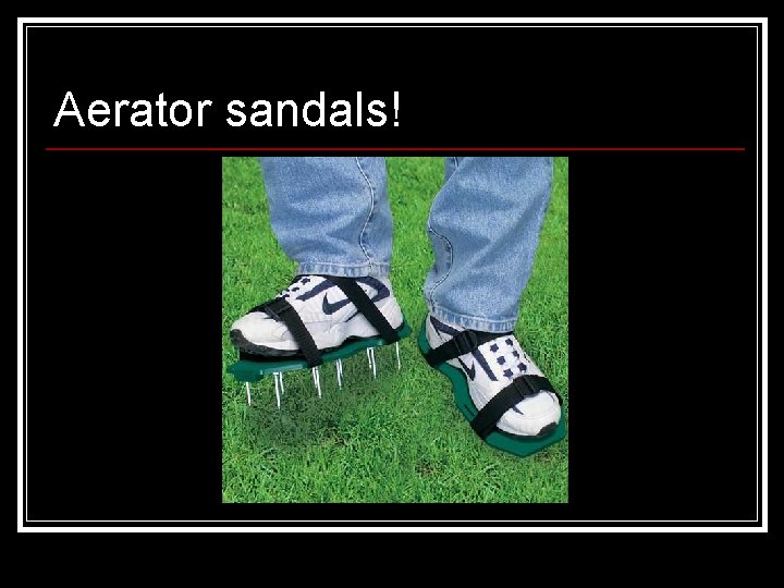 Aerator sandals! 
