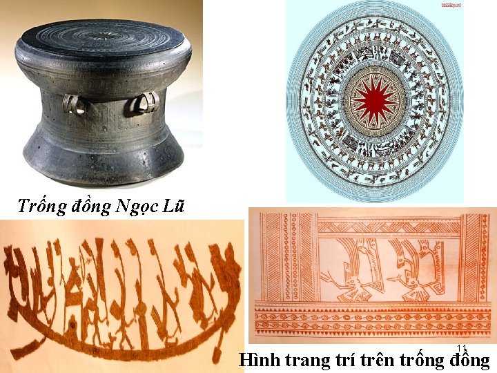 Trống đồng Ngọc Lũ 11 Hình trang trí trên trống đồng 