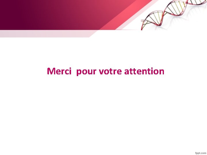 Merci pour votre attention 