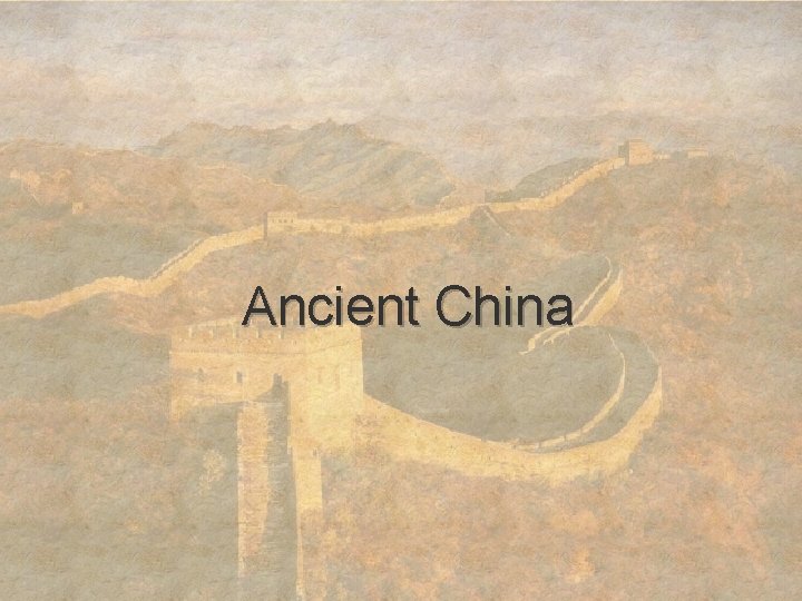 Ancient China 
