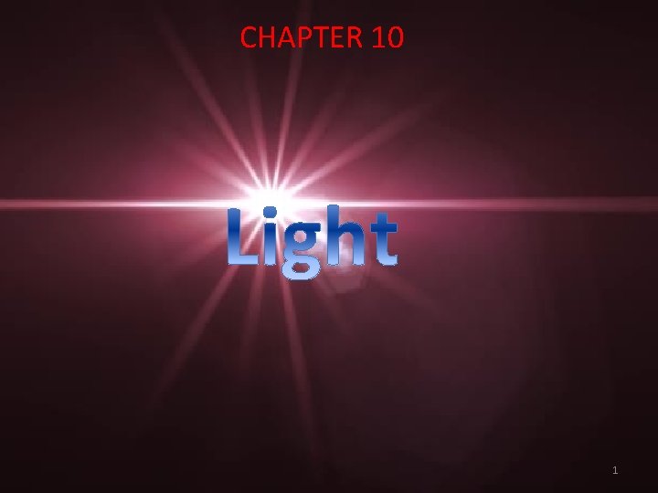 CHAPTER 10 1 