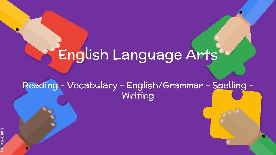 English Language Arts Reading - Vocabulary - English/Grammar - Spelling Writing SLIDESMANIA. COM 