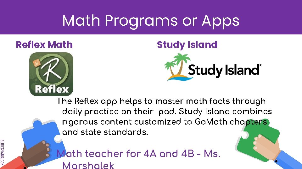 Math Programs or Apps Reflex Math Study Island The Reflex app helps to master