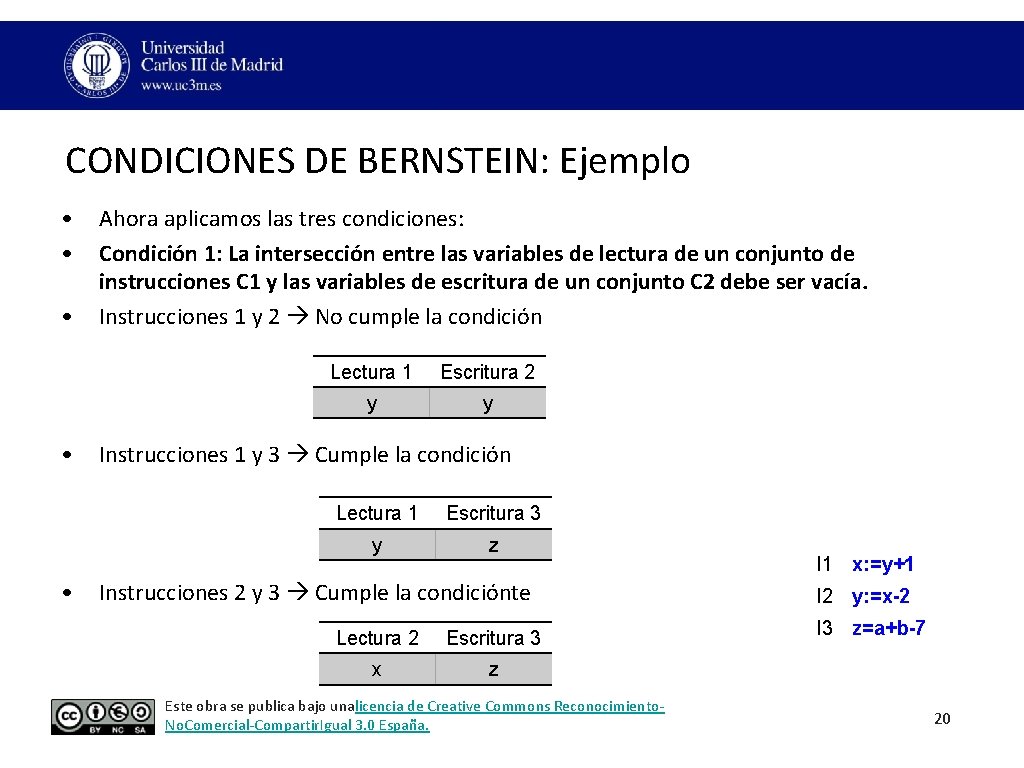 CONDICIONES DE BERNSTEIN: Ejemplo • • • Ahora aplicamos las tres condiciones: Condición 1: CONDICIONES DE BERNSTEIN: Ejemplo • • • Ahora aplicamos las tres condiciones: Condición 1: