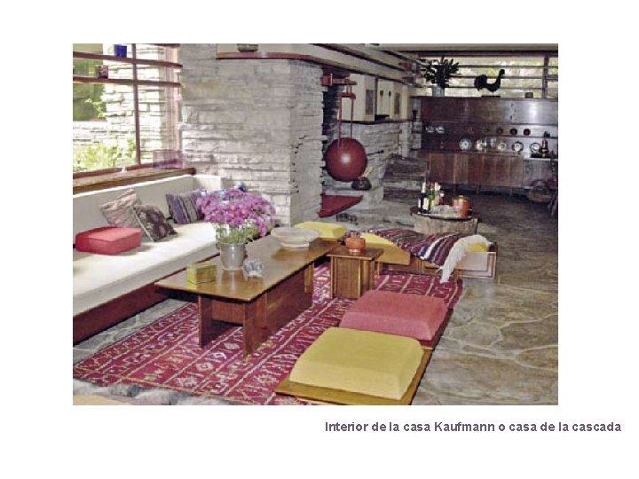 Interior de la casa Kaufmann o casa de la cascada Interior de la casa Kaufmann o casa de la cascada
