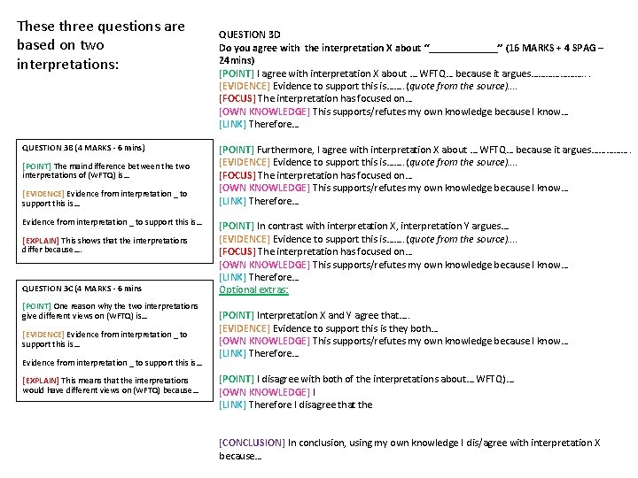 These three questions are based on two interpretations: QUESTION 3 B (4 MARKS -