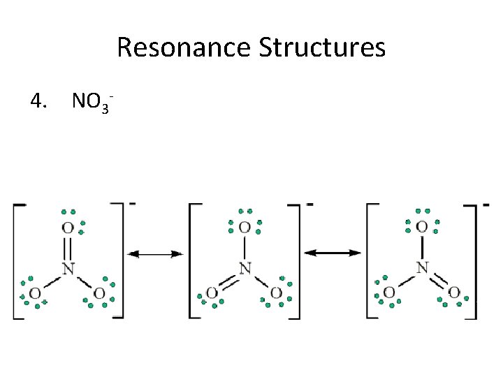 Resonance Structures 4. NO 3 - 