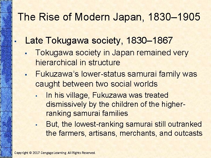 The Rise of Modern Japan, 1830– 1905 ▪ Late Tokugawa society, 1830– 1867 ▪