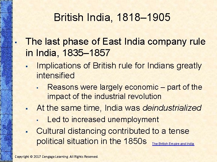 British India, 1818– 1905 ▪ The last phase of East India company rule in