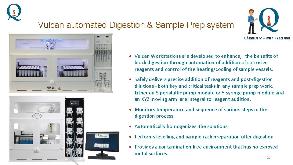 Vulcan automated Digestion & Sample Prep system Chemistry – with Precision Vulcan Workstations are