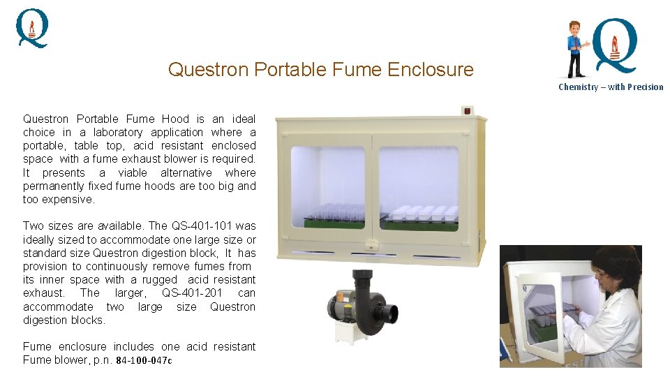 Questron Portable Fume Enclosure Chemistry – with Precision Questron Portable Fume Hood is an