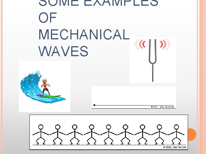 SOME EXAMPLES OF MECHANICAL WAVES 