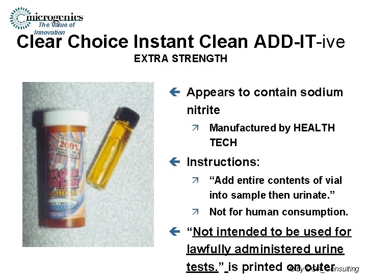 The Value of Innovation Clear Choice Instant Clean ADD-IT-ive EXTRA STRENGTH ç Appears to